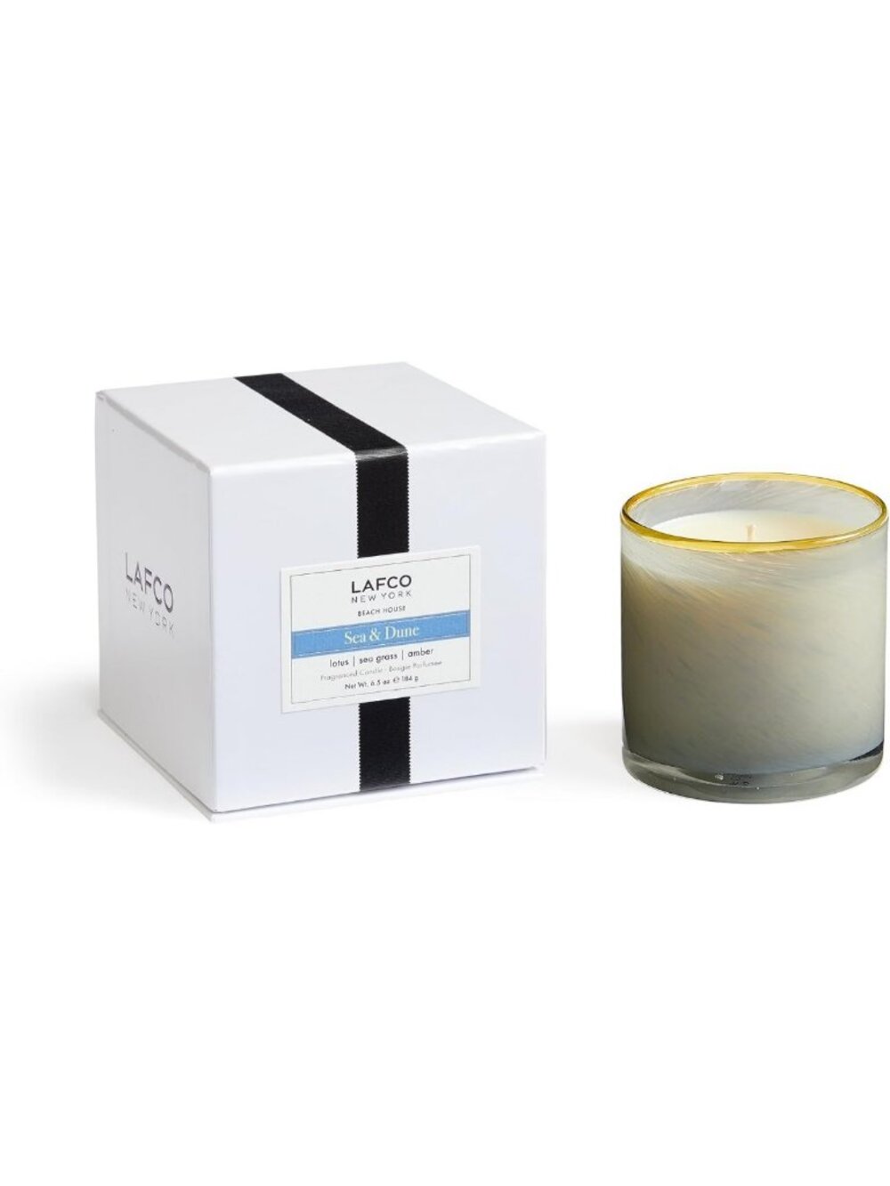 Coastal Sea & Dune Candle - 6.5 oz, 50-Hour Burn, Reusable Glass Vessel